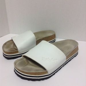 Betula Slip On White Sandals